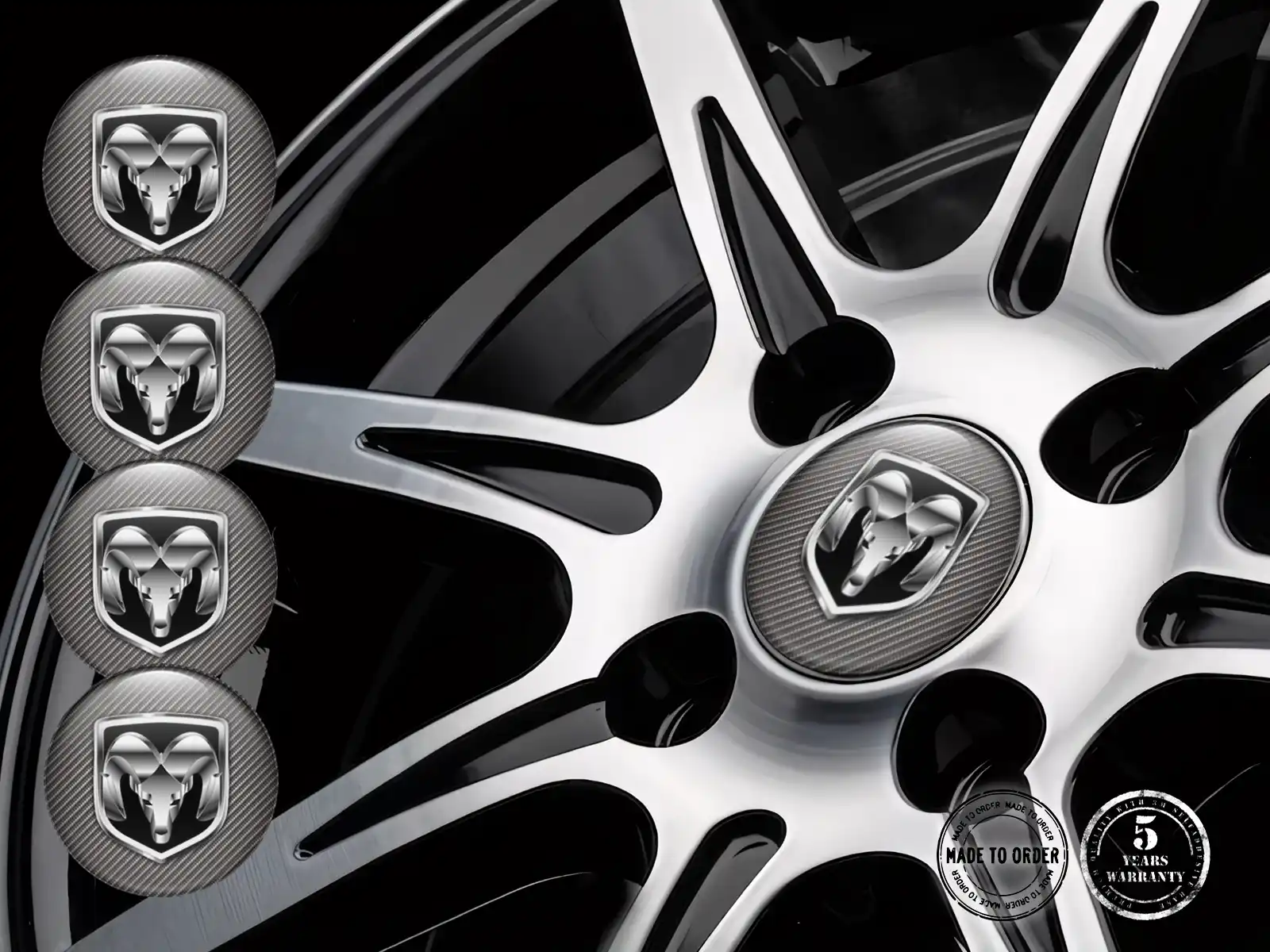 Dodge Gewölbte Aufkleber Design Hochwertige Radembleme